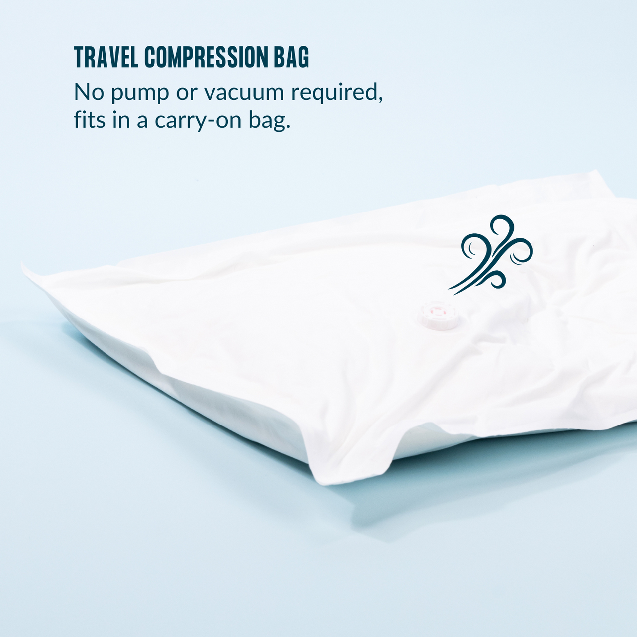 Pillow Compression Travel Bag | Vacuum Sealed, No Pump or Vacuum Needed, Tear Resistant