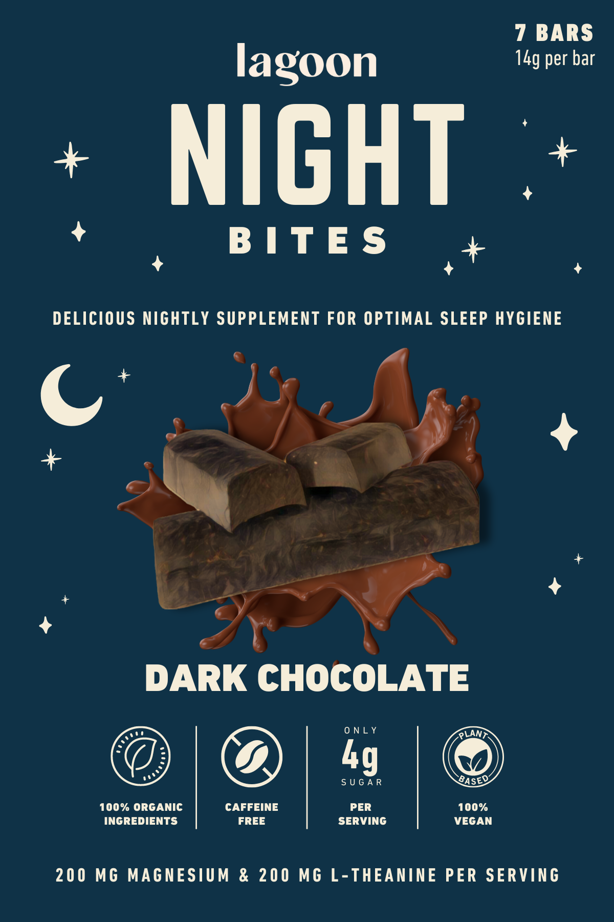 Dark Chocolate Night Bites | Functional Nightly Sleep Supplement Chocolate Bars