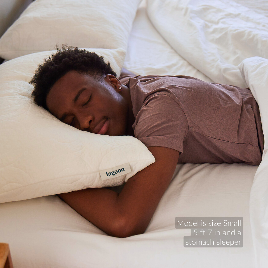 male model size small stomach sleeper chinchilla ultra-soft microfiber filled pillow