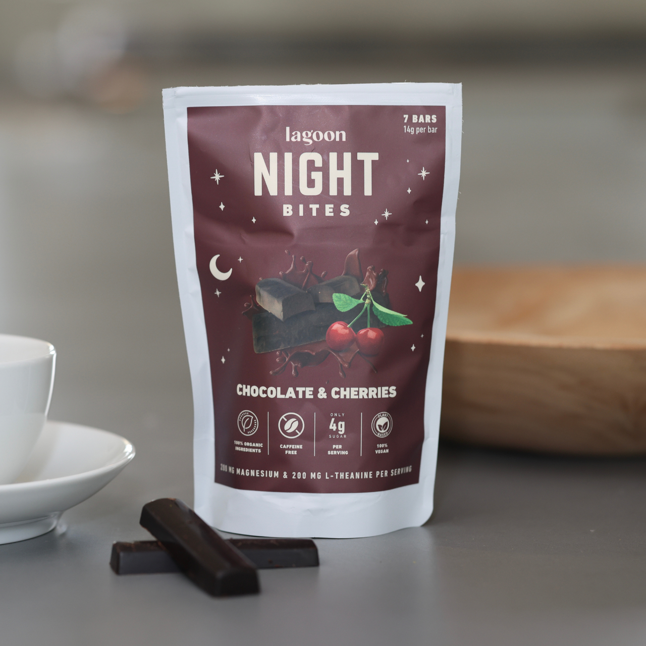 Chocolate & Cherry Night Bites | Functional Nightly Sleep Supplement Chocolate Bars