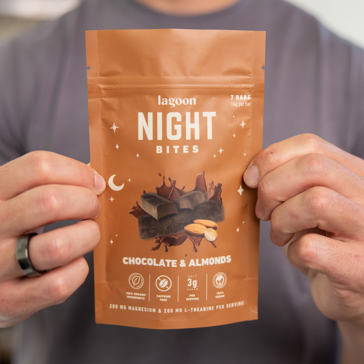 Chocolate & Almonds Night Bites | Functional Nightly Sleep Supplement Chocolate Bars