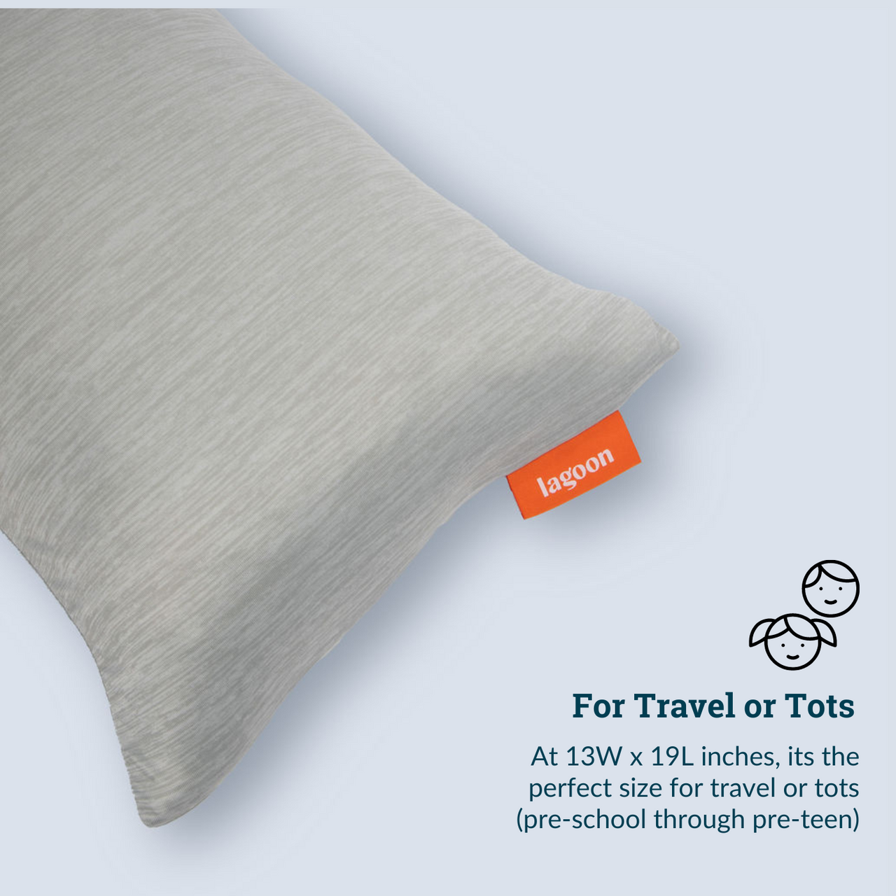 Travel Pillow + Cooling Pillowcase | Kid-Friendly Sized Pillow