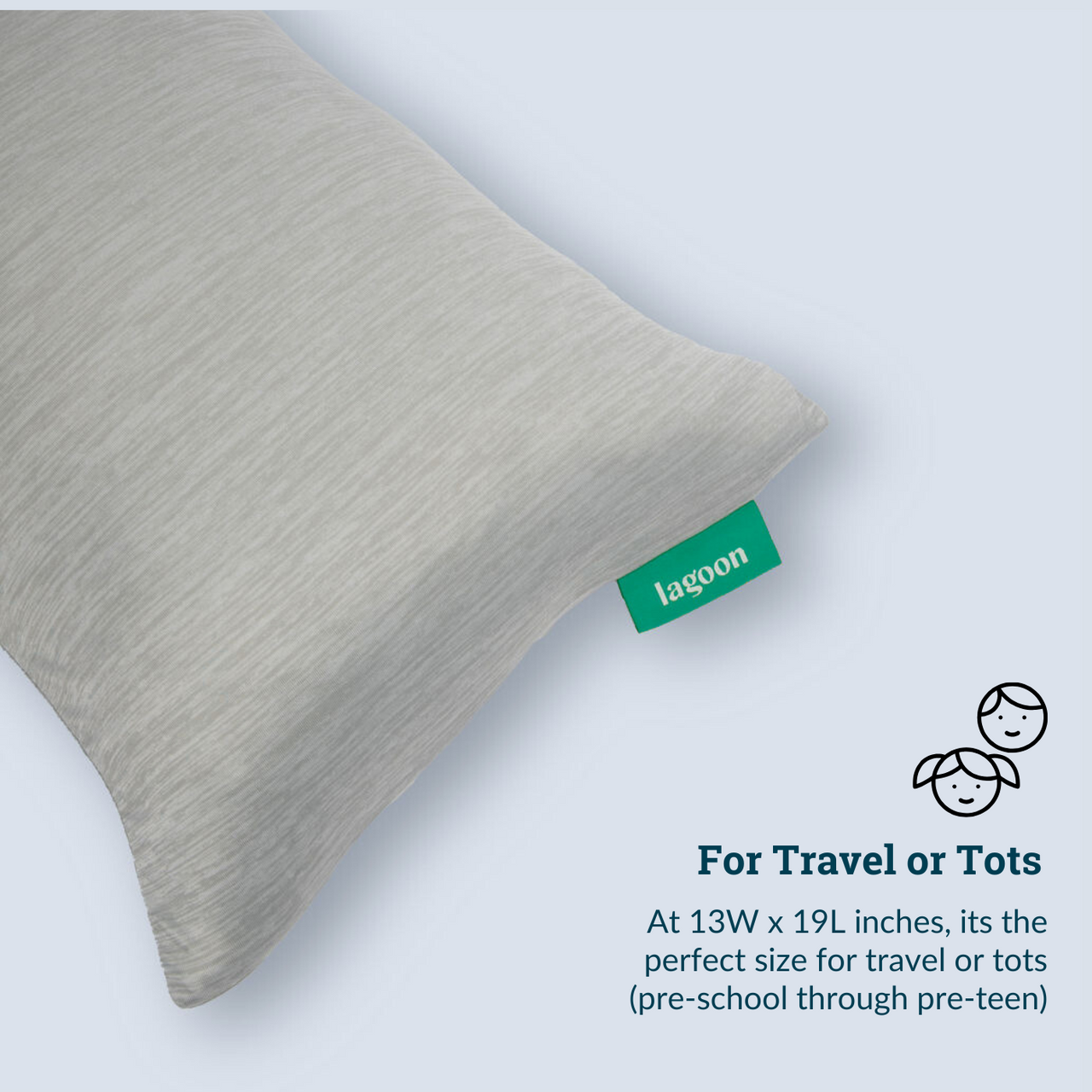 Travel Pillow Cooling Pillowcase Kid Friendly Sized Pillow