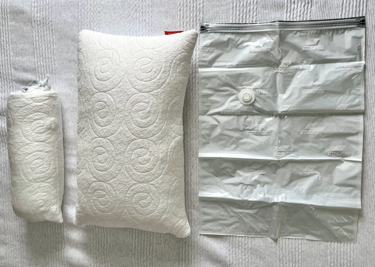 Pillow Compression Travel Bag | Vacuum Sealed, No Pump or Vacuum Needed, Tear Resistant